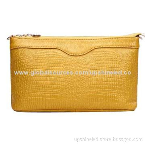 Fashion Crocodile Grain Genuine Leather Women's Handbag with High-quality, OEM/ODM Orders Welcomed